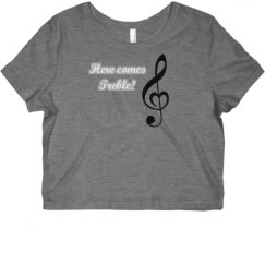 Ladies Slim Fit Crop Top Tee