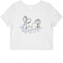 Ladies Slim Fit Crop Top Tee