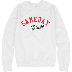Red Black Gameday Y'all sweatshirt