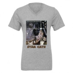 Unisex CVC Jersey V-Neck T-Shirt