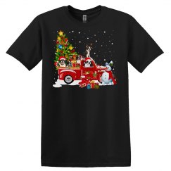 Boston Terrier Red Car Truck Christmas Boston Terrier D