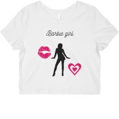 Ladies Slim Fit Crop Top Tee