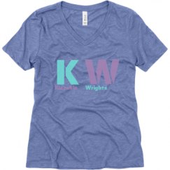 Ladies Relaxed Fit Super Soft Triblend V-Neck Tee