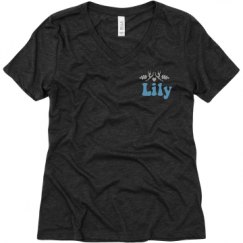 Ladies Relaxed Fit Super Soft Triblend V-Neck Tee