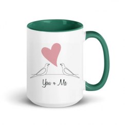15oz Ceramic Mug with Color Inside