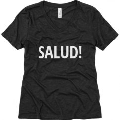 Ladies Relaxed Fit Super Soft Triblend V-Neck Tee