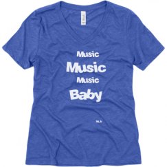 Ladies Relaxed Fit Super Soft Triblend V-Neck Tee