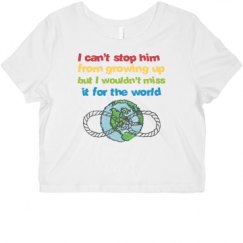 Ladies Slim Fit Crop Top Tee