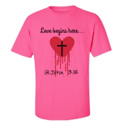 Unisex Ultra Cotton Safety Neon Crewneck Tee