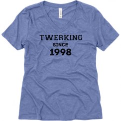 Ladies Relaxed Fit Super Soft Triblend V-Neck Tee