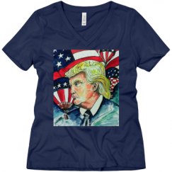 Ladies Relaxed Fit V-Neck Tee