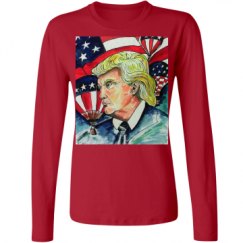 Ladies Relaxed Fit Basic Long Sleeve Tee