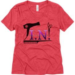 Ladies Relaxed Fit Super Soft Triblend V-Neck Tee