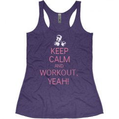 Ladies Slim Fit Super Soft Racerback Triblend Tank