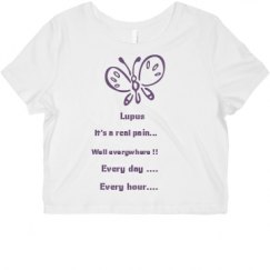 Ladies Slim Fit Crop Top Tee