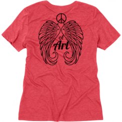 Ladies Relaxed Fit Super Soft Triblend V-Neck Tee