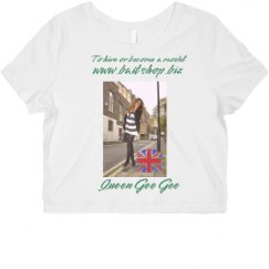 Ladies Slim Fit Crop Top Tee