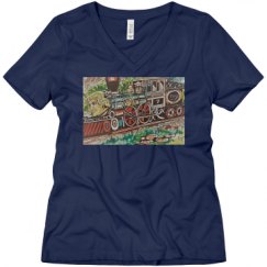 Ladies Relaxed Fit V-Neck Tee