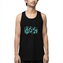 Music notes tank top