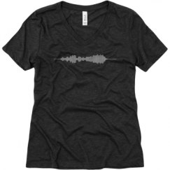 Ladies Relaxed Fit Super Soft Triblend V-Neck Tee