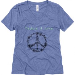 Ladies Relaxed Fit Super Soft Triblend V-Neck Tee