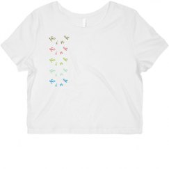 Ladies Slim Fit Crop Top Tee