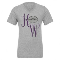 Unisex CVC Jersey V-Neck T-Shirt