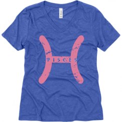 Ladies Relaxed Fit Super Soft Triblend V-Neck Tee