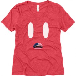 Ladies Relaxed Fit Super Soft Triblend V-Neck Tee