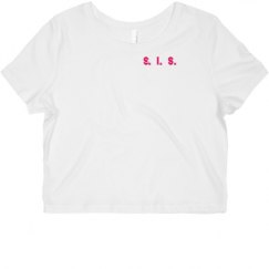 Ladies Slim Fit Crop Top Tee
