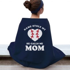 Custom Baseball Mom Blanket