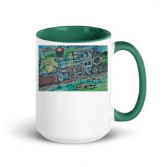 15oz Ceramic Mug with Color Inside