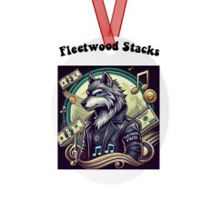 Metal Oval Christmas Ornament