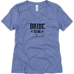 Ladies Relaxed Fit Super Soft Triblend V-Neck Tee