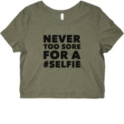 Ladies Slim Fit Crop Top Tee