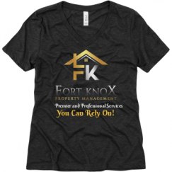 Ladies Relaxed Fit Super Soft Triblend V-Neck Tee