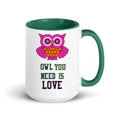 15oz Ceramic Mug with Color Inside