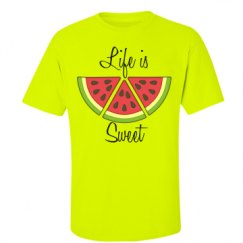 Unisex Ultra Cotton Safety Neon Crewneck Tee