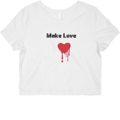 Ladies Slim Fit Crop Top Tee