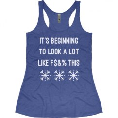 Ladies Slim Fit Super Soft Racerback Triblend Tank