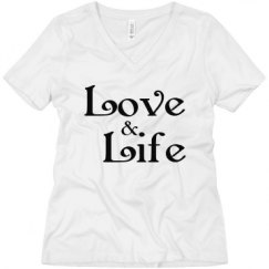 Ladies Relaxed Fit V-Neck Tee