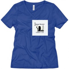 Ladies Relaxed Fit V-Neck Tee