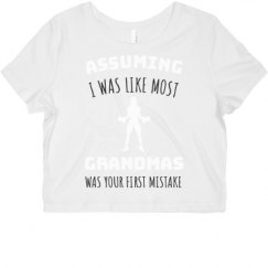 Ladies Slim Fit Crop Top Tee