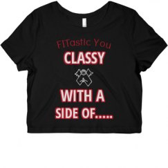 Ladies Slim Fit Crop Top Tee