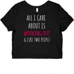 Ladies Slim Fit Crop Top Tee