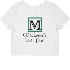 Ladies Slim Fit Crop Top Tee