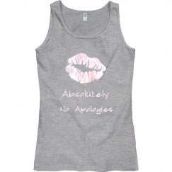 Absolutely No Apologies Pearl White Lips Tank Top