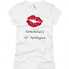 Absolutely No Apologies Red Glitter Lips T-Shirt
