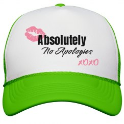 Absolutely No Apologies Pink Lips Trucker Cap