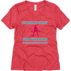 Ladies Relaxed Fit Super Soft Triblend V-Neck Tee